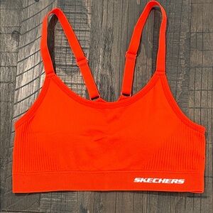 Skechers Bright Orange Sports Racerback Bra Medium Support M
